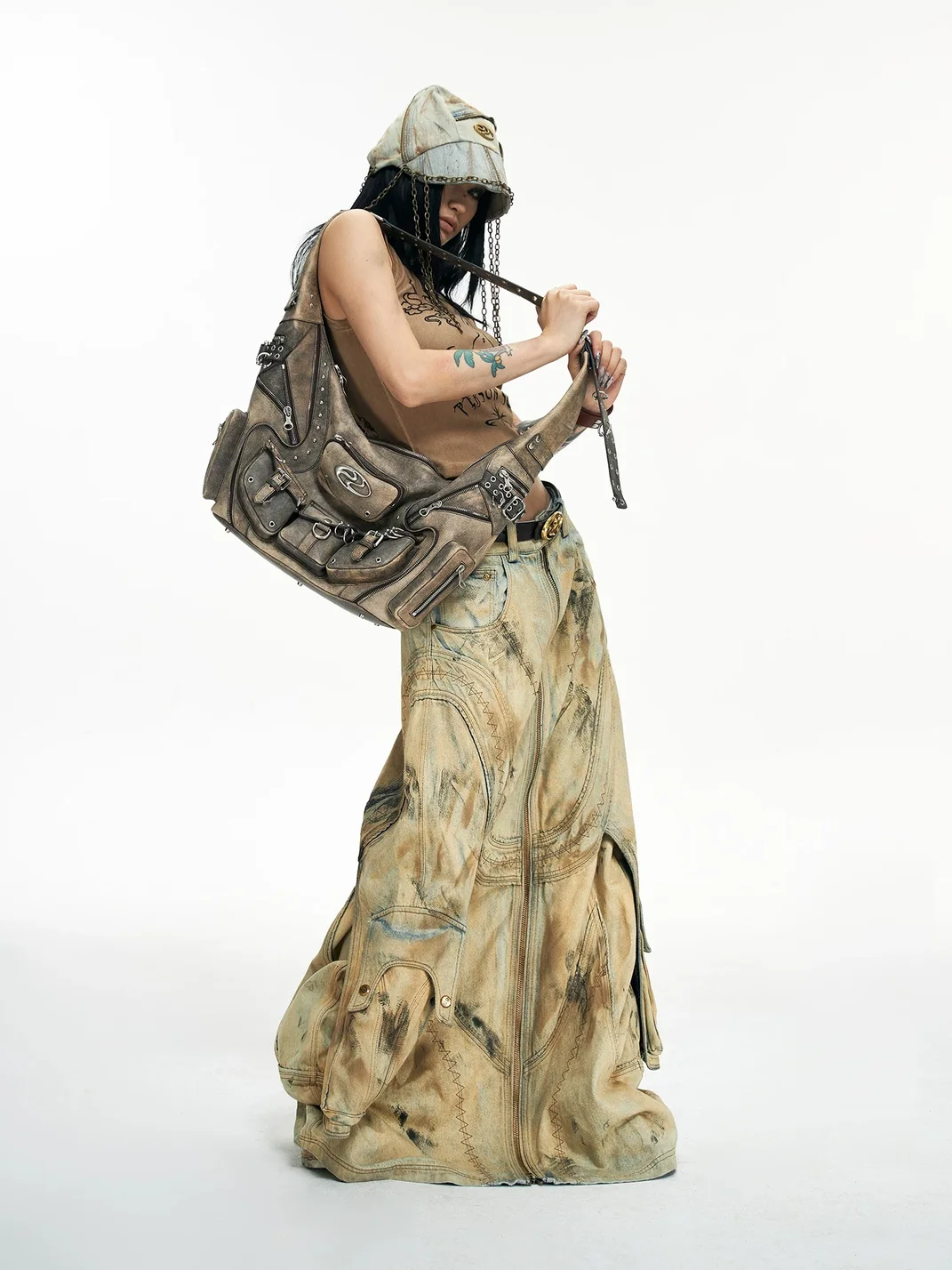 PERSONSOUL | Small Punk Sheepskin Shoulder Bag
