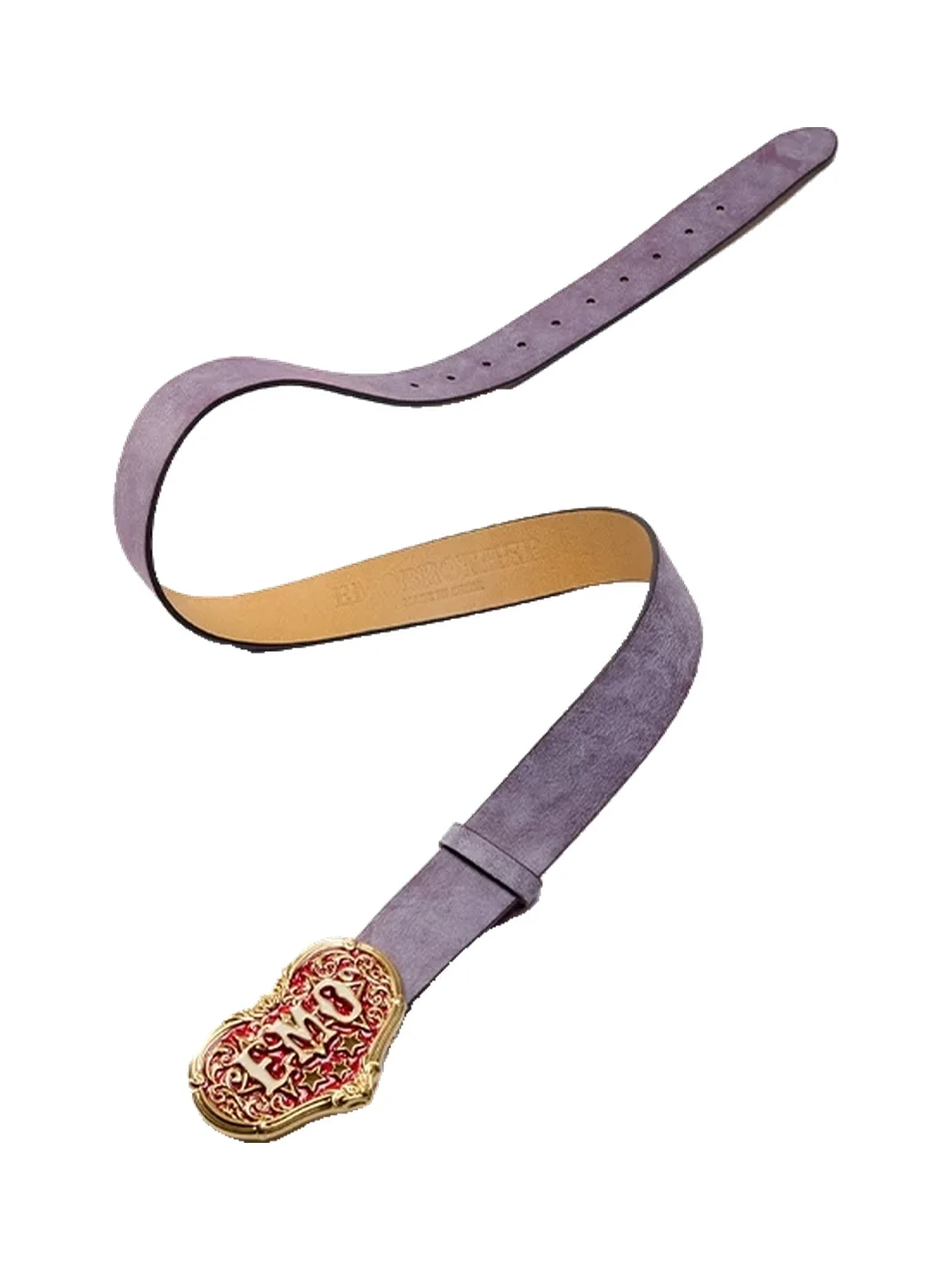 EMOBROTHER | Heart Buckle Textured Cowhide Belt