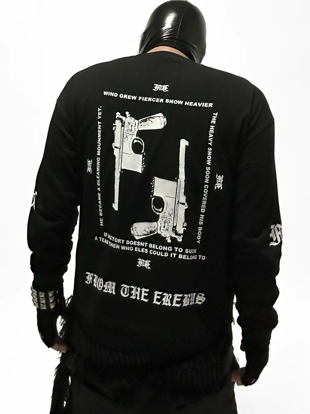 FromTheErebus | Boxy Long Sleeve Pistol Print Sweatshirt