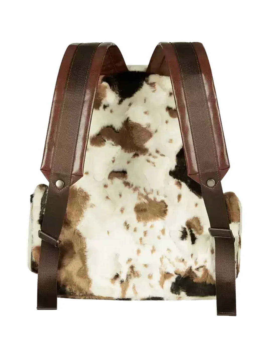 SevenJss | Large Plush Cow Print Backpack