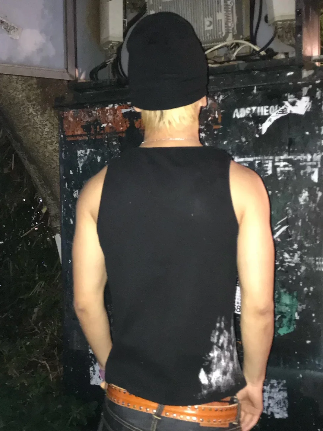 Dream Band | Slim Fit Distressed Cross Tank Top
