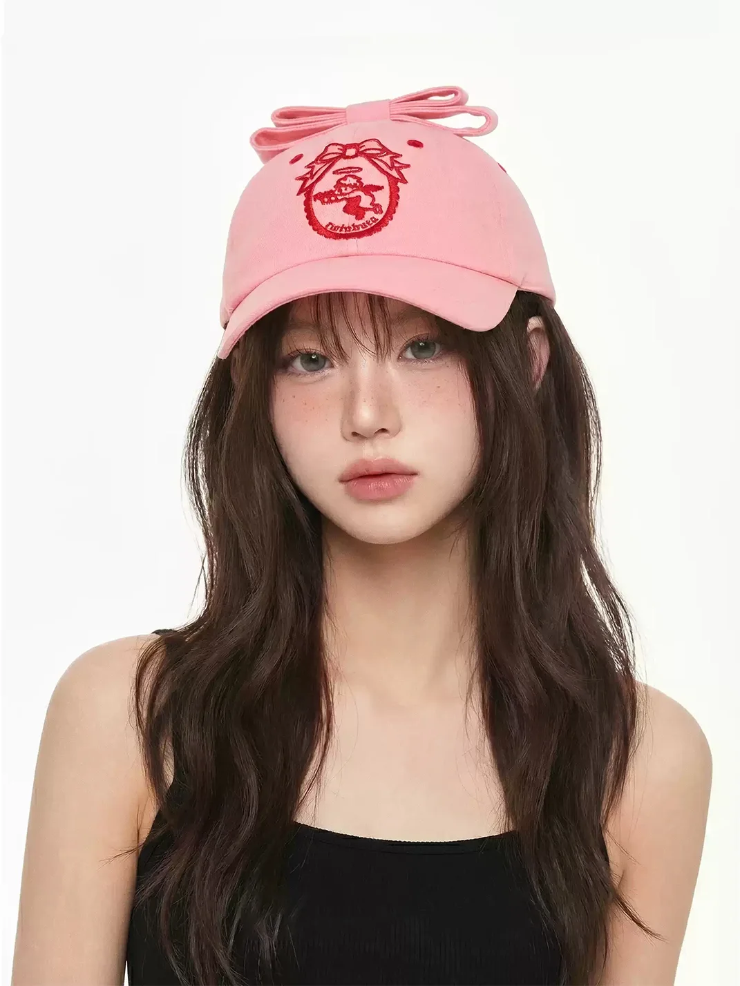 TWINBUTA | Bow Contrast Embroidered Baseball Cap