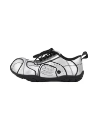 Enqo | Silver Retro Flap Casual Sneakers