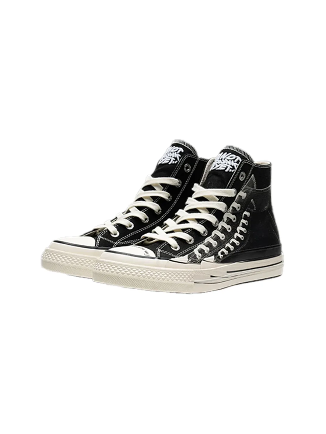 BBIMP | Black Phantom Print Platform Canvas Sneakers