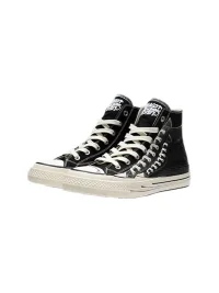 BBIMP | Black Phantom Print Platform Canvas Sneakers