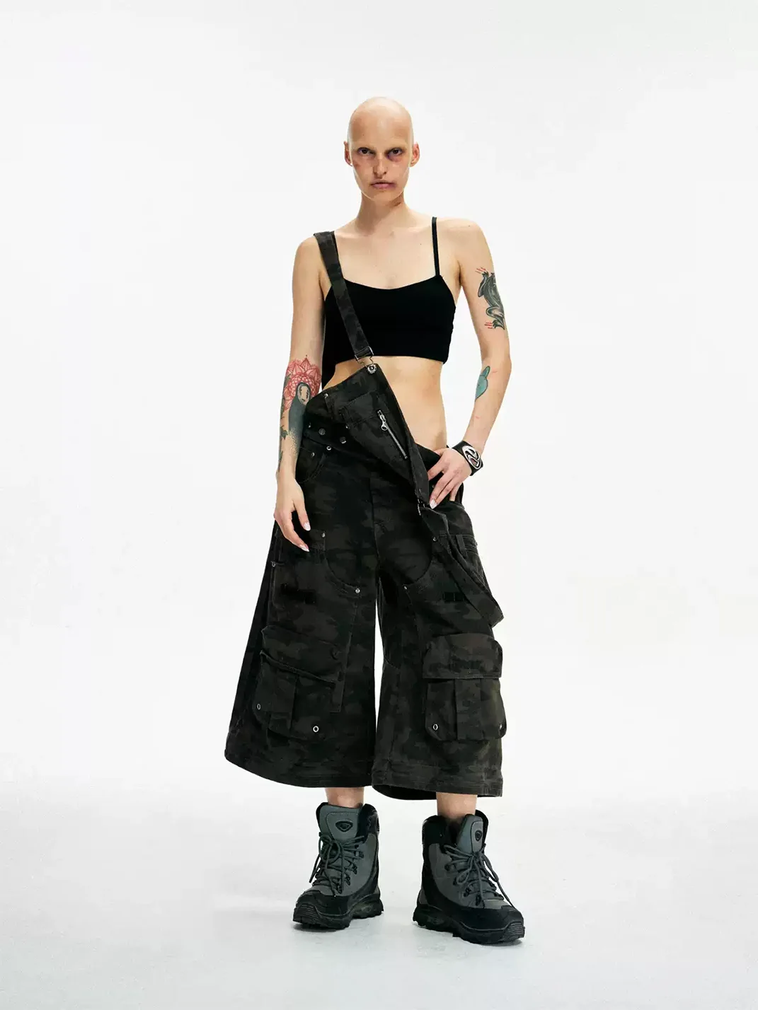 PERSONSOUL | Three-In-One Detachable Camouflage Cargo Pants
