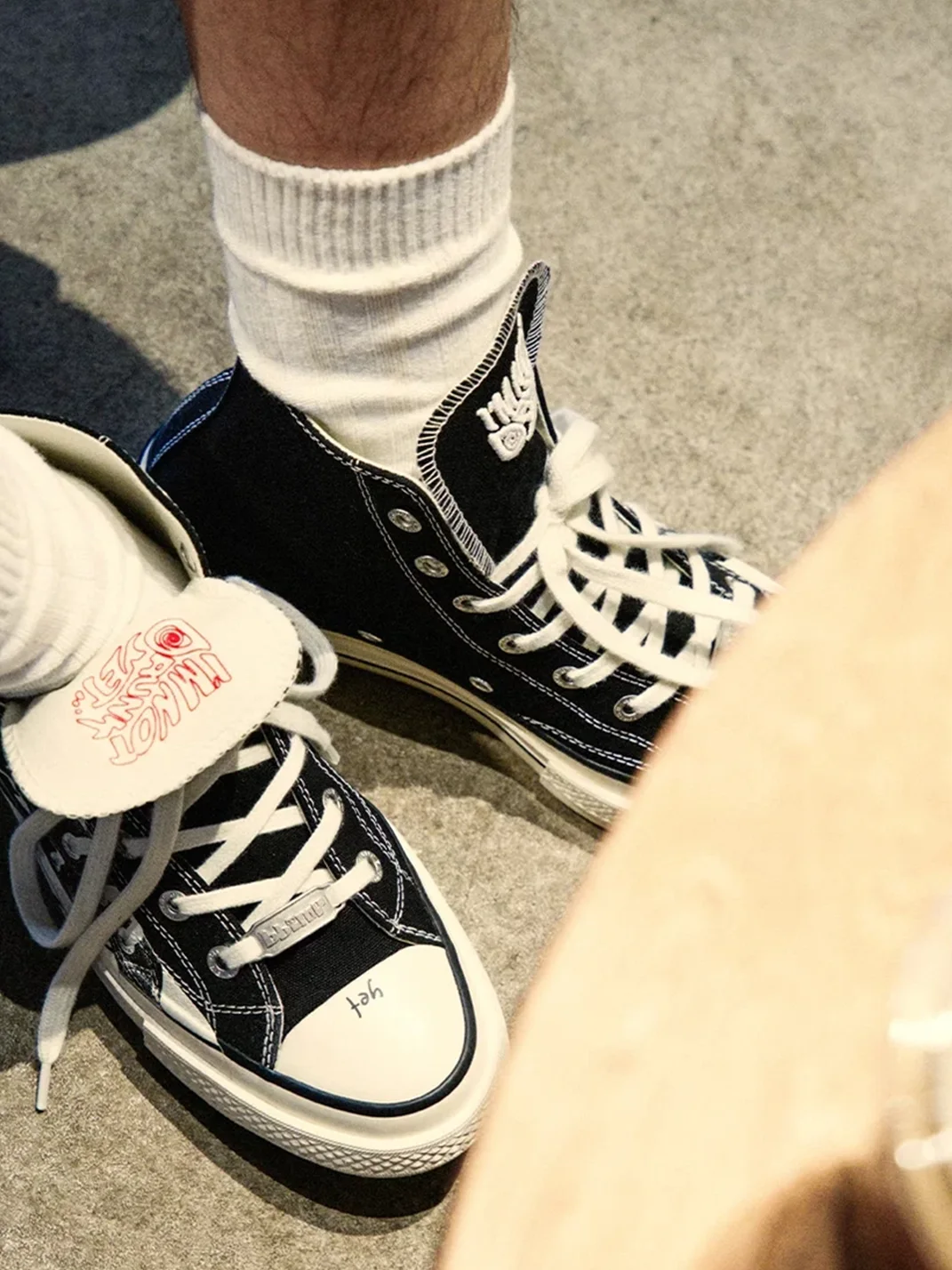 BBIMP | Black Phantom Print Platform Canvas Sneakers