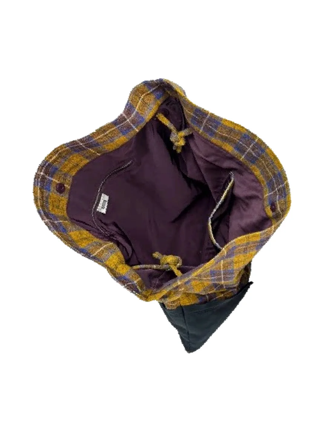 SpicyCapSoul | Plaid Leather Trim Crossbody Tote Bag