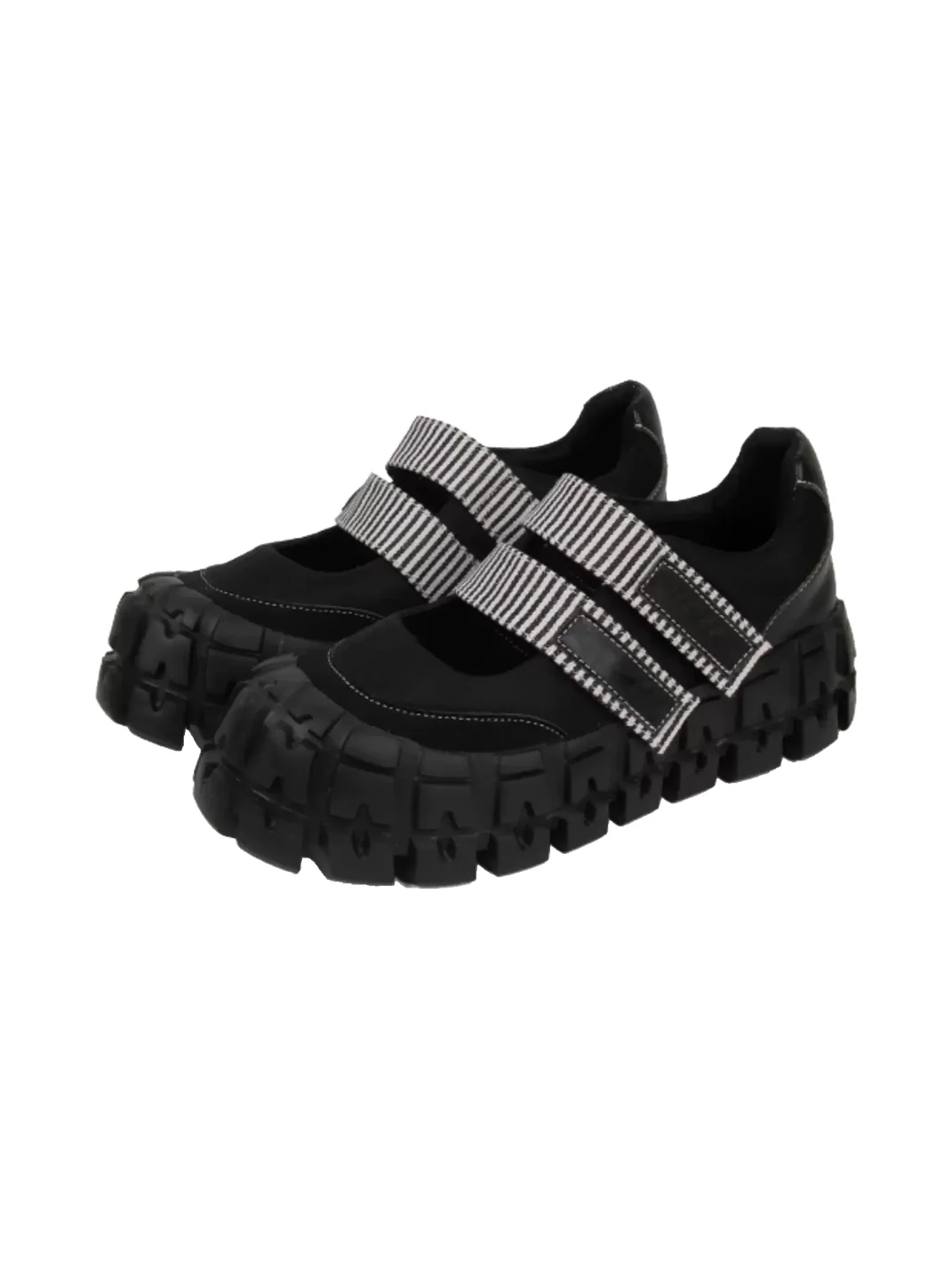 Enqo | Black Platform Mary Jane Shoes