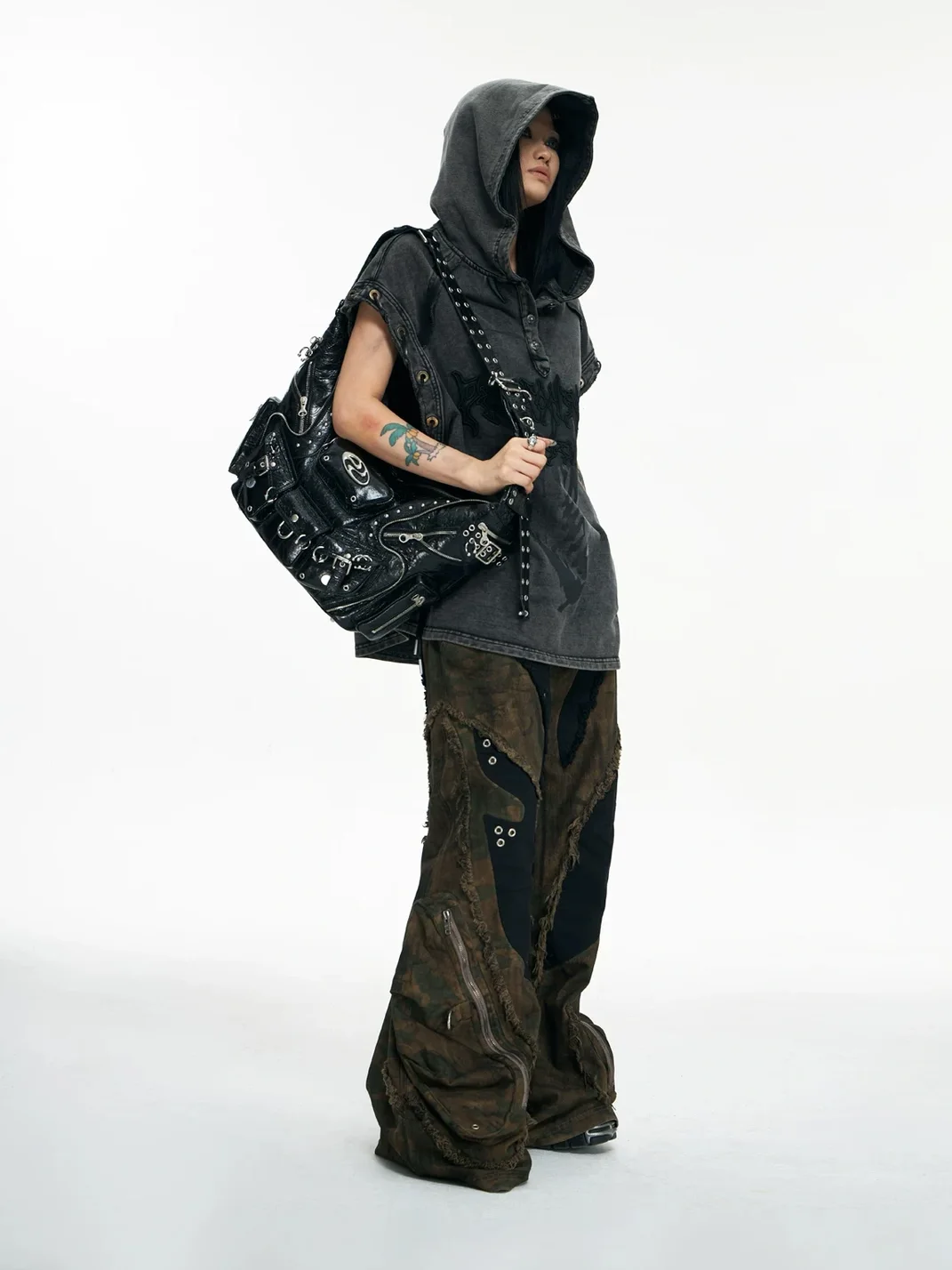 PERSONSOUL | Small Punk Sheepskin Shoulder Bag