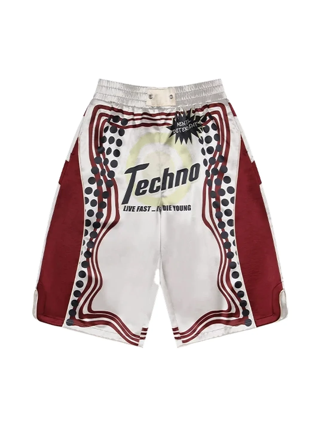 EMOBROTHER | Printed Contrast Cropped Basketball Shorts