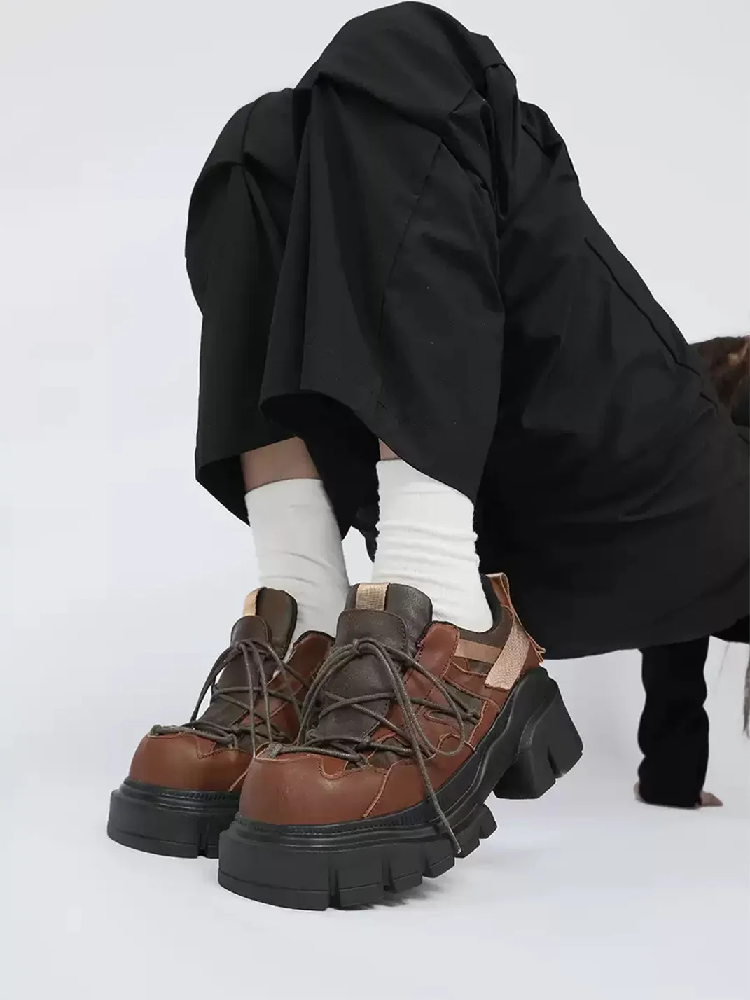 Enqo | Retro Platform Derby Shoes