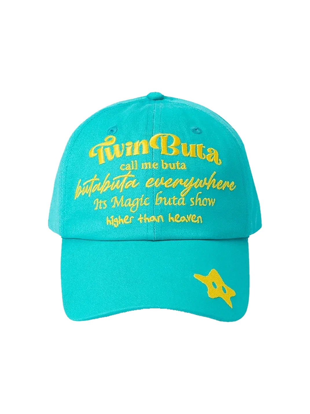 TWINBUTA | Contrast Embroidered Slogan Baseball Cap