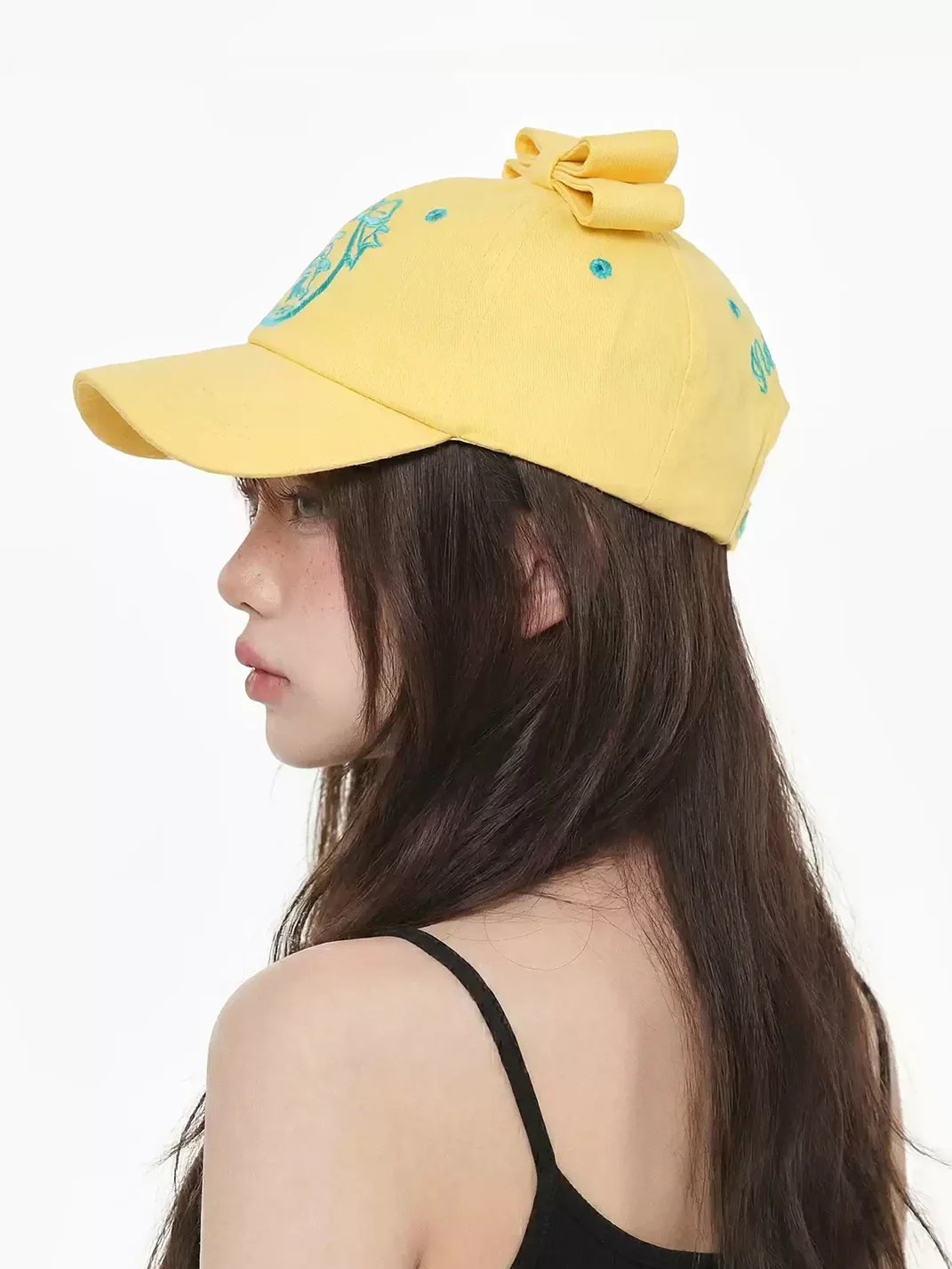 TWINBUTA | Bow Contrast Embroidered Baseball Cap