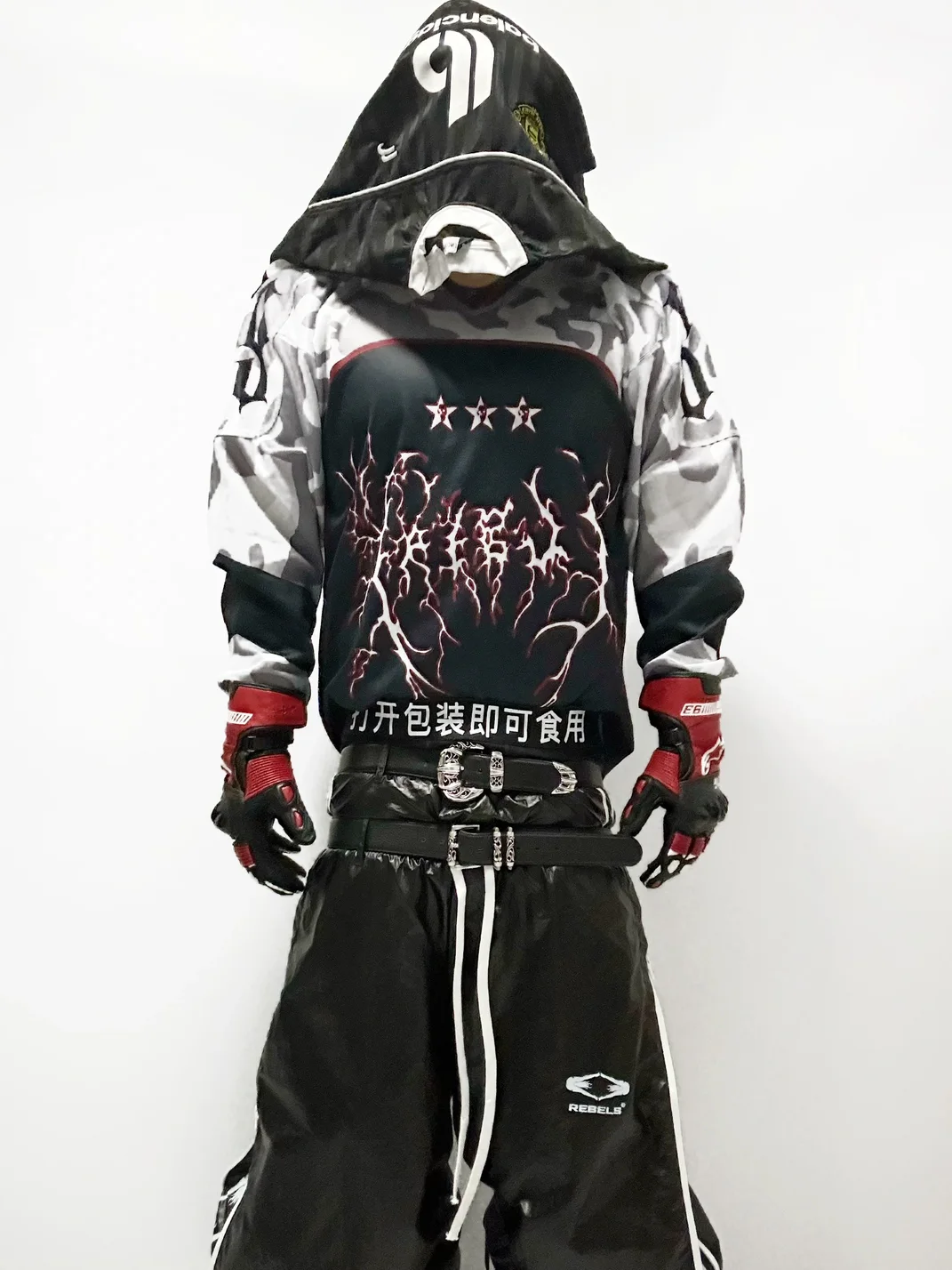 FromTheErebus | Sanskrit Print Camouflage Long Sleeve Hockey Jersey