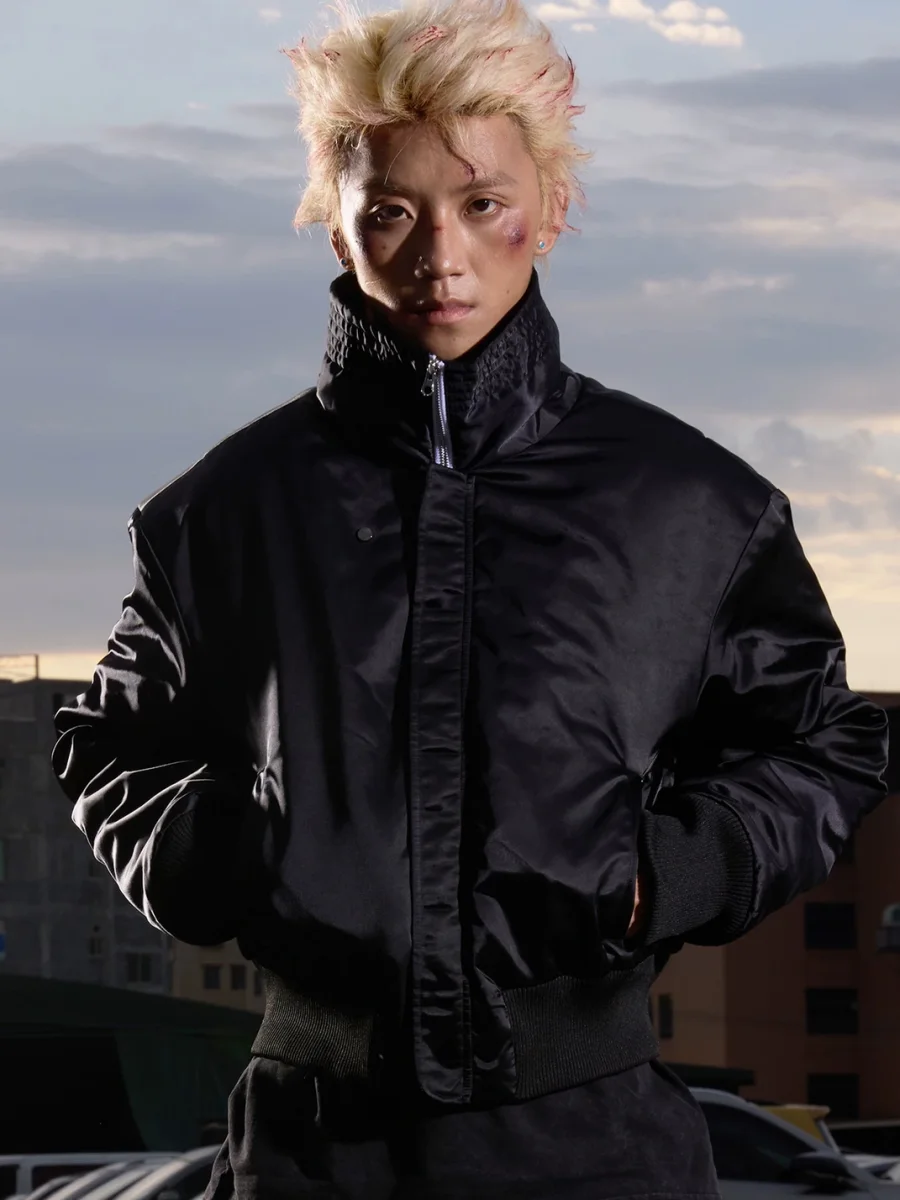 Dream Band | Cropped Oversized Bomber Jacket - 2