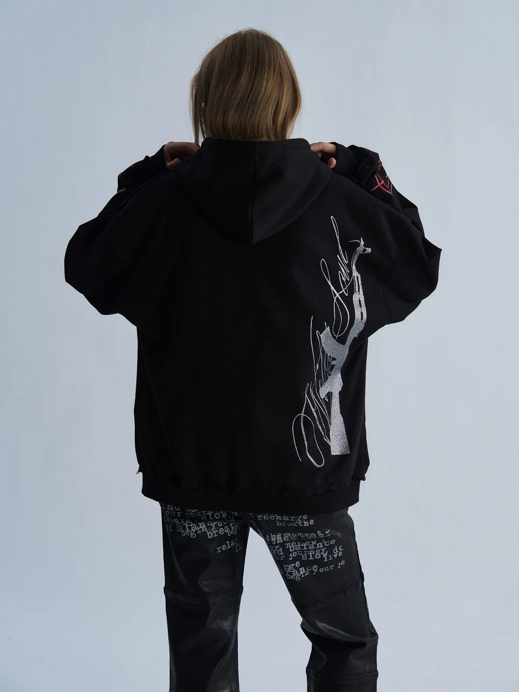 PAIKI | Punk Gun Graphic Zip-Up Hoodie