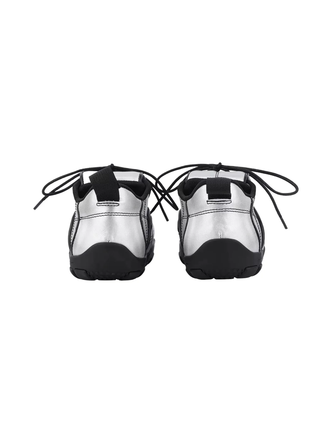 Enqo | Silver Retro Flap Casual Sneakers