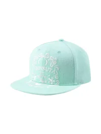 TWINBUTA | Embroidered Mint Blue Flat Brim Baseball Cap