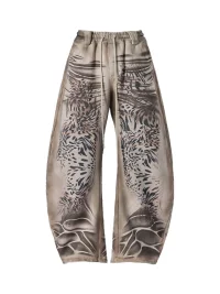 PERSONSOUL | Distressed Tiger Stripe Print Sweatpants