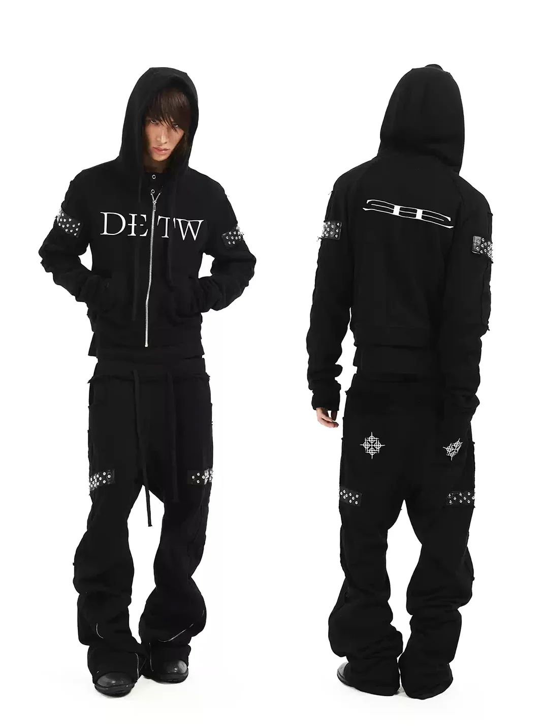 DETW | Studded Drawstring Flared Sweatpants