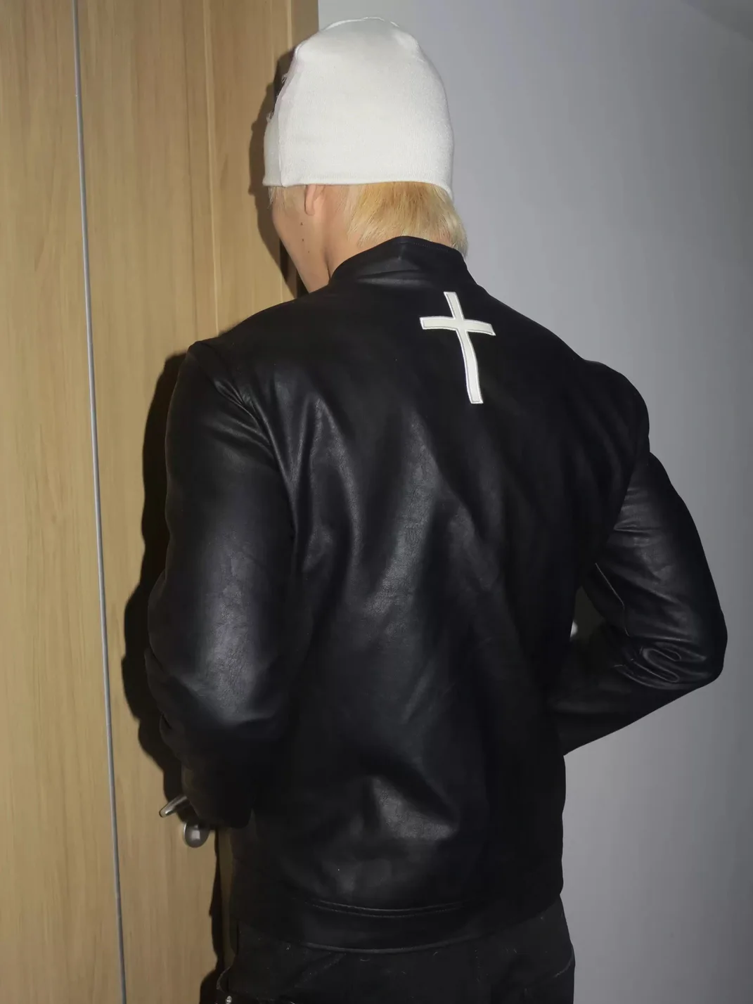 Dream Band | Slim Fit Stand Collar PU Leather Jacket