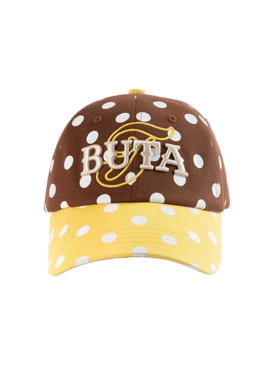 TWINBUTA | Polka Dot Contrast Embroidered Baseball Cap