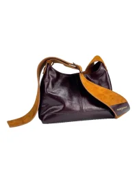 SpicyCapSoul | Leather And Suede Hobo Crossbody Bag