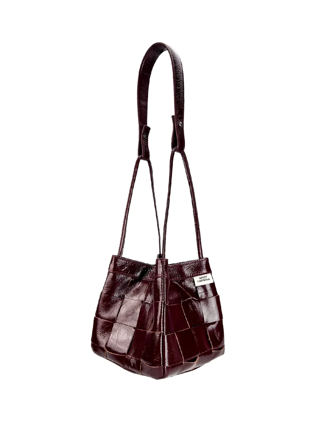 SpicyCapSoul | Handwoven Denim Leather Basket Shoulder Bag