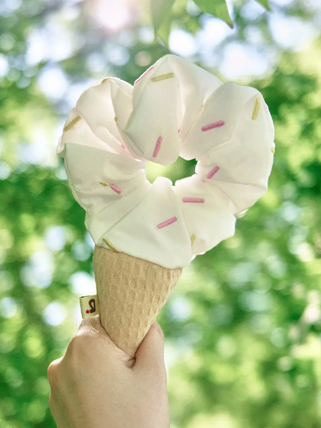 12Yotems | Embroidered Ice Cream Cone Scrunchie