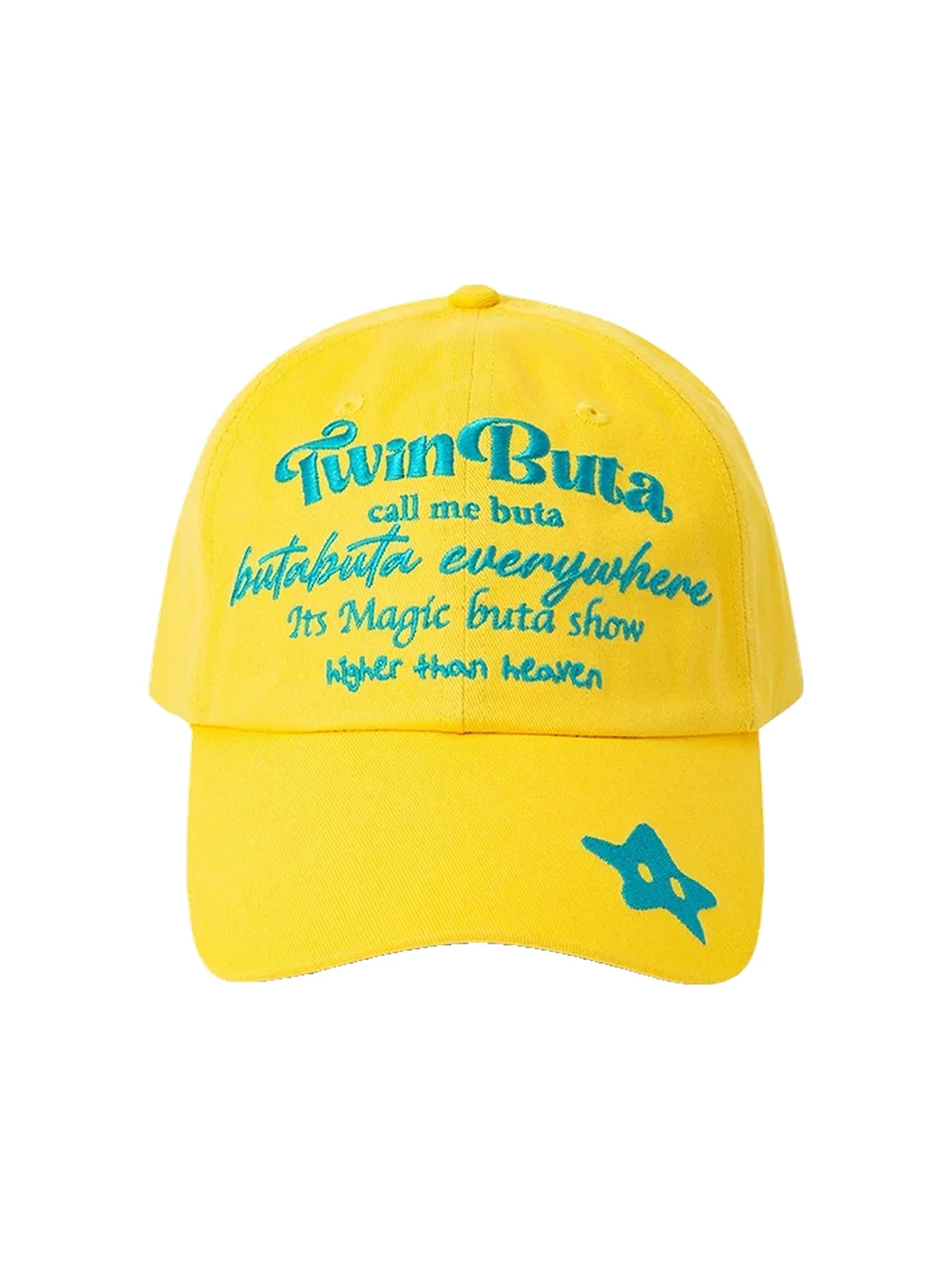 TWINBUTA | Contrast Embroidered Slogan Baseball Cap