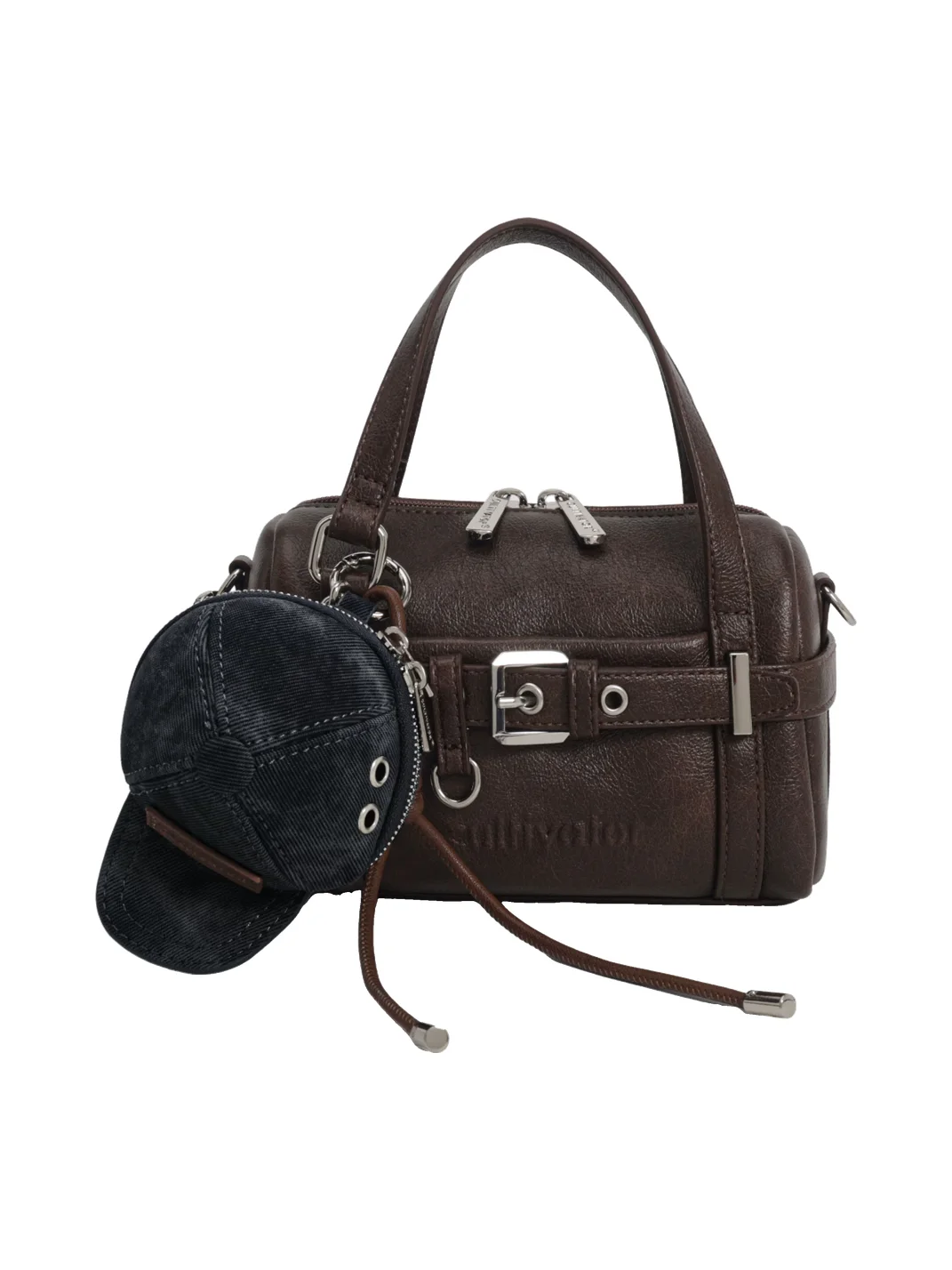 CULTIVATOR | Vintage Contrast Leather Boston Pillow Handbag