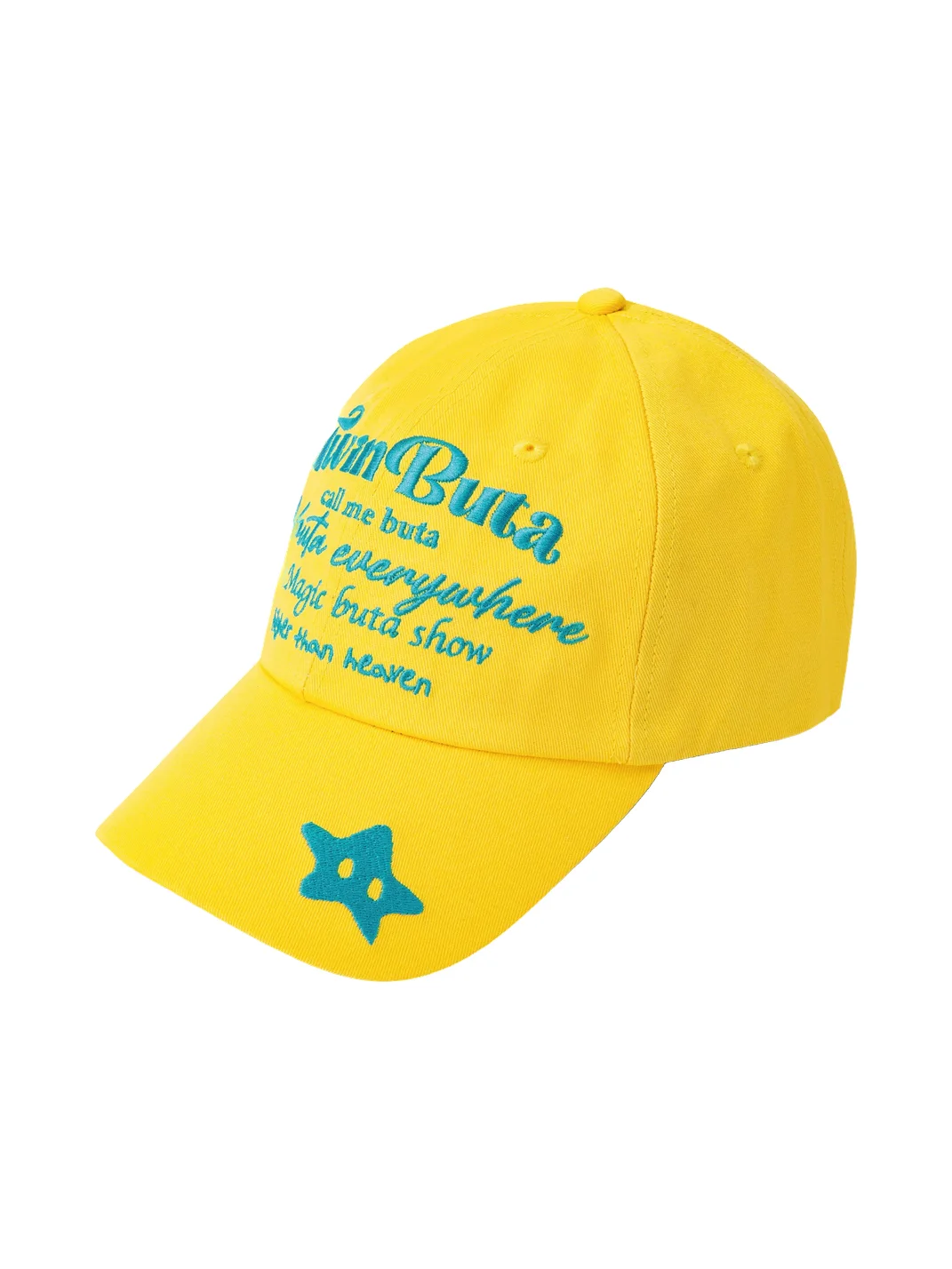 TWINBUTA | Contrast Embroidered Slogan Baseball Cap