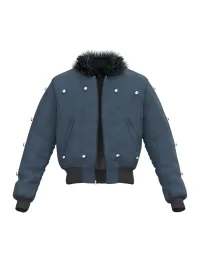 Dream Band | Cropped Padded MA-1 Jacket With Detachable Fur Collar