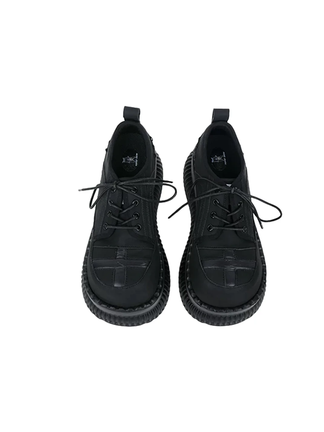 Puppet show | Cross Detail Platform Lace-Up Shoes