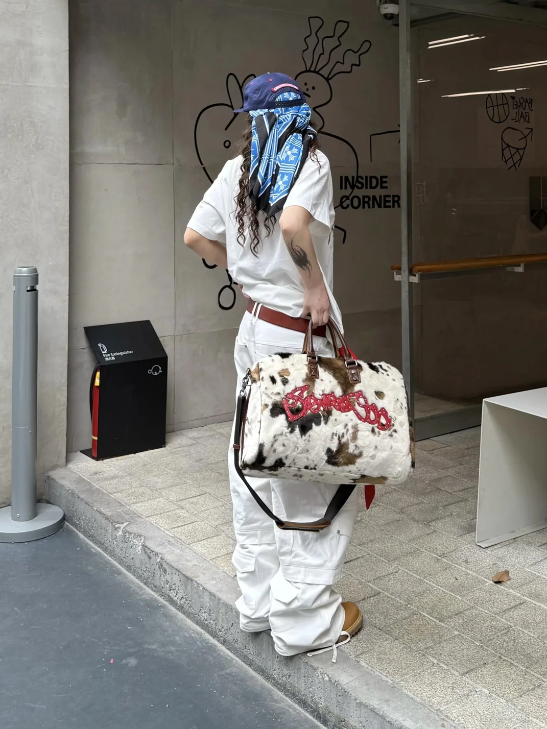 SevenJss | Large Cow Print Travel Duffel Bag