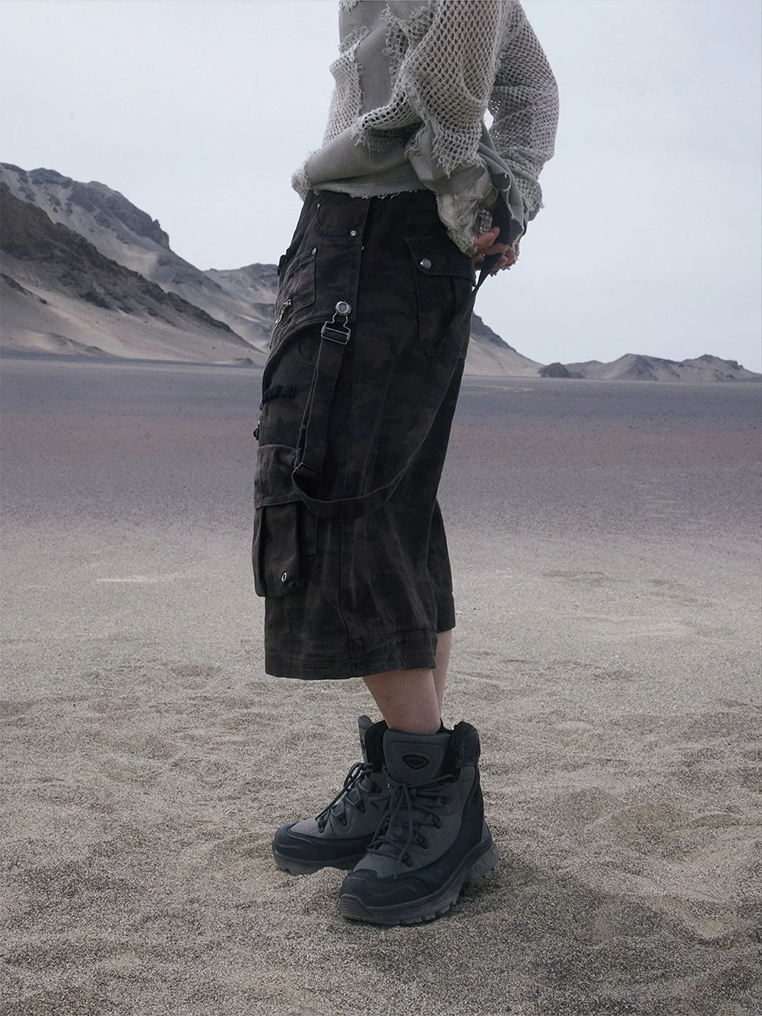 PERSONSOUL | Three-In-One Detachable Camouflage Cargo Pants