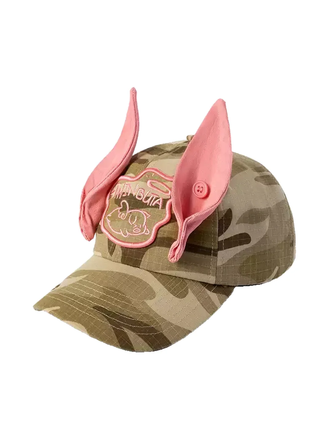 TWINBUTA | Camouflage Ear Detail Baseball Cap