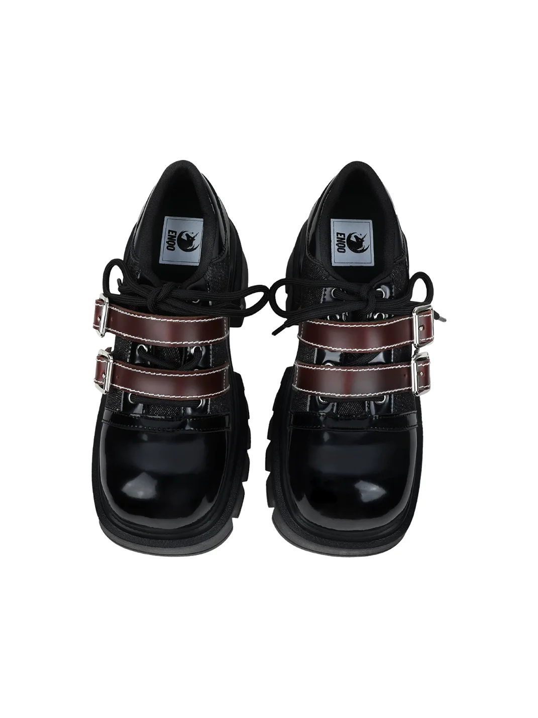 Enqo | Retro Buckled Platform Shoes