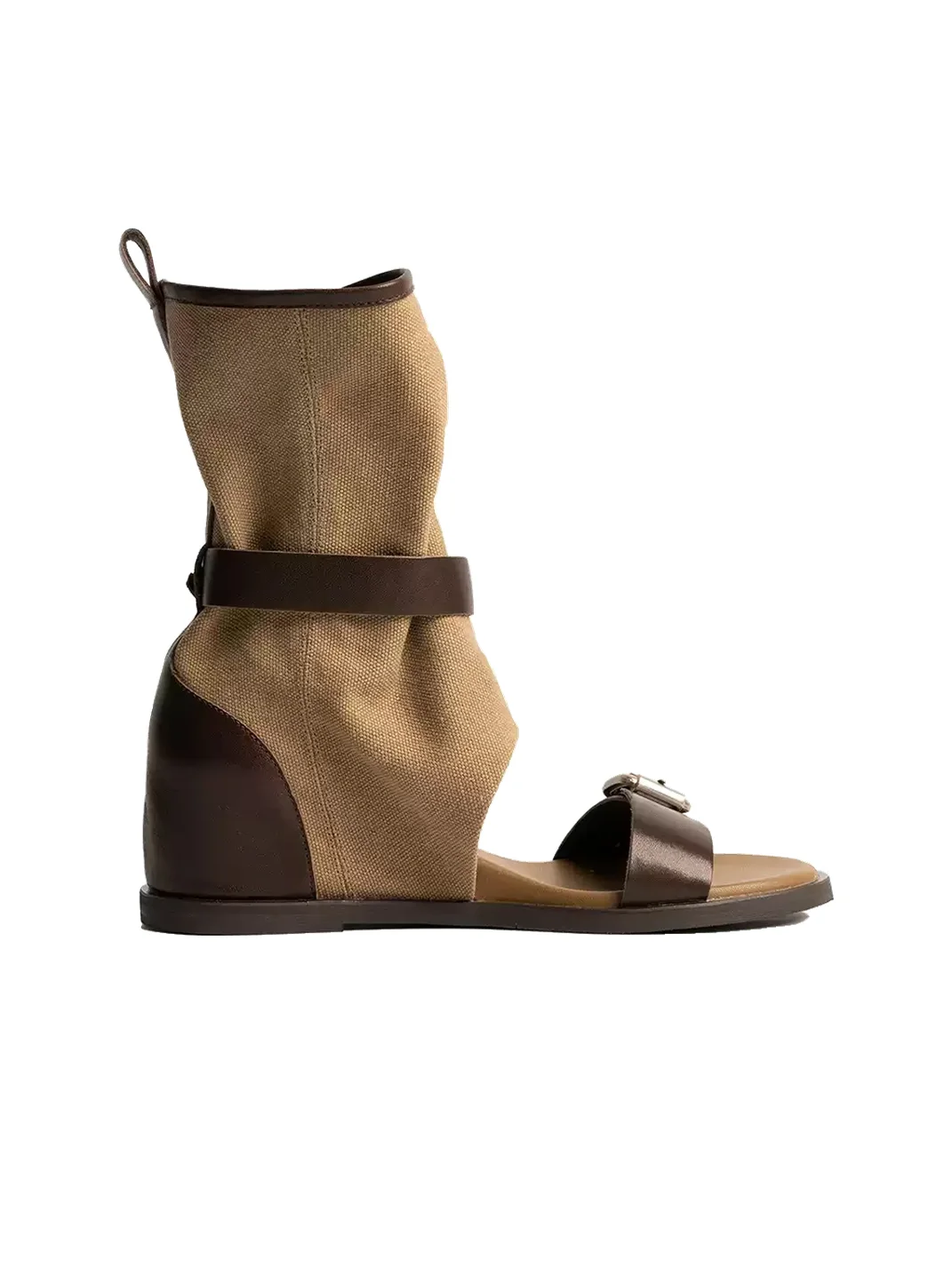ZHUDAGE | Retro Open-Toe Slouch Sandal Boots
