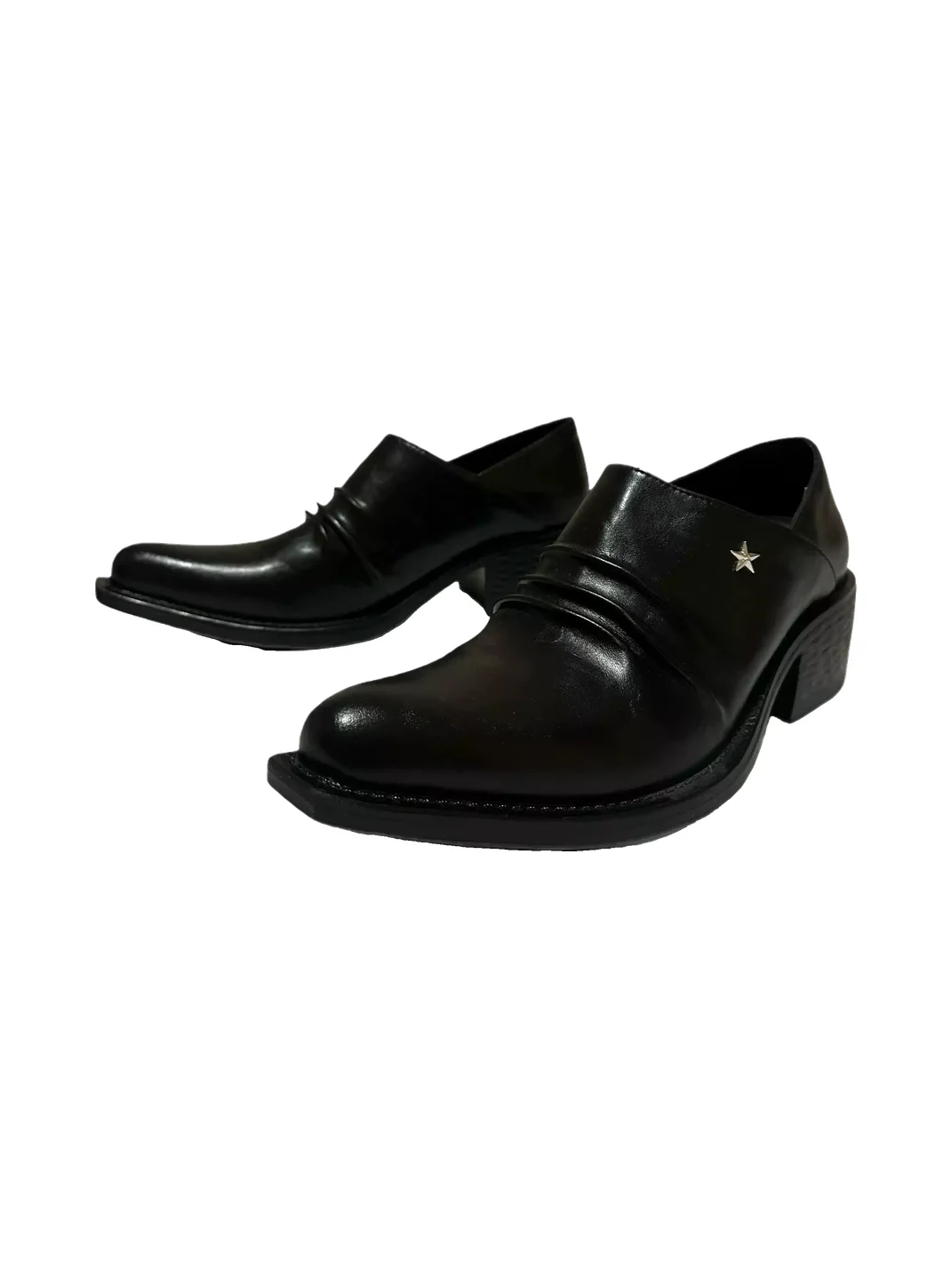 FromTheErebus | Star-Studded Ruched Ankle Boots
