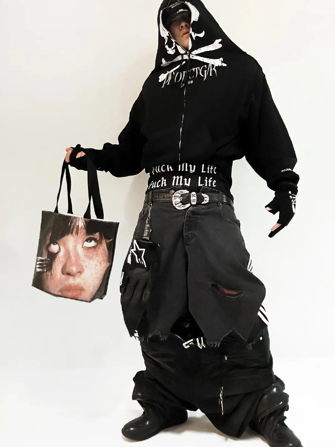 FromTheErebus | Portrait Print Waterproof Tote Bag