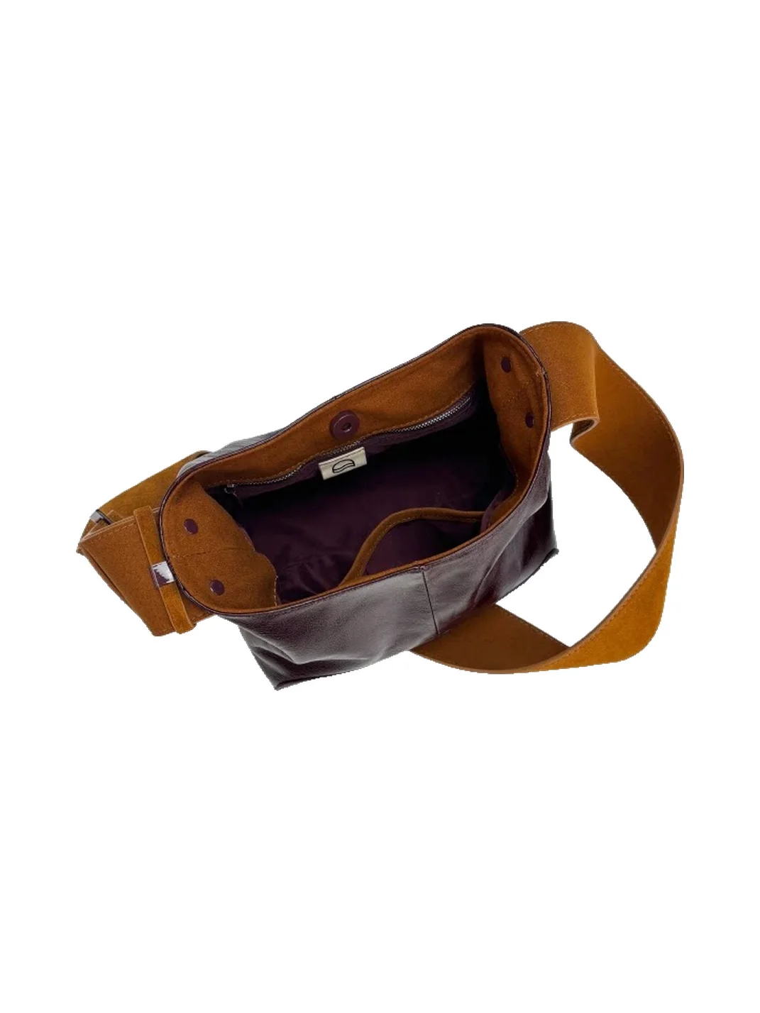 SpicyCapSoul | Leather And Suede Hobo Crossbody Bag