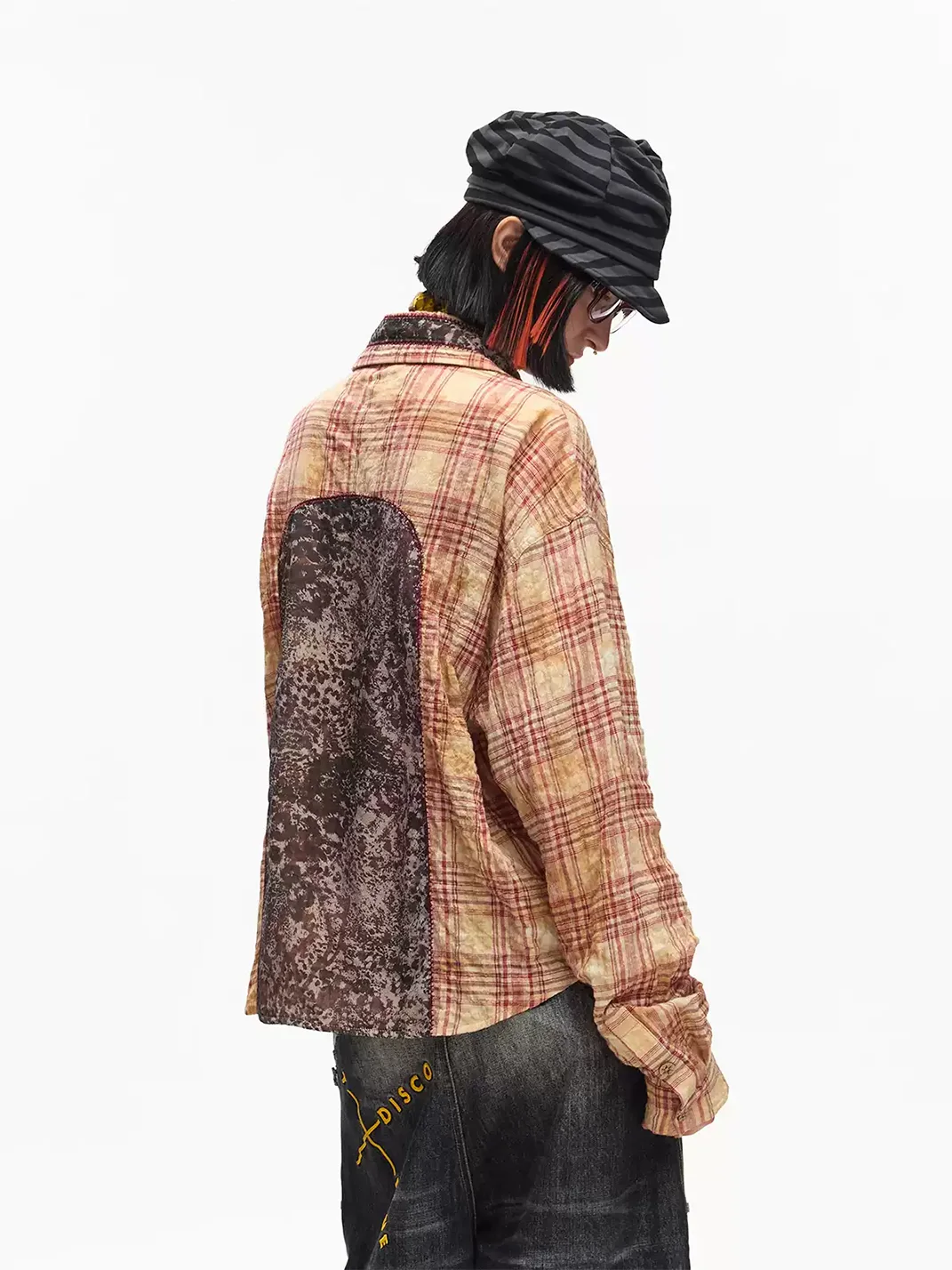 EMOBROTHER | Vintage Plaid Leopard Baroque Patchwork Shirt