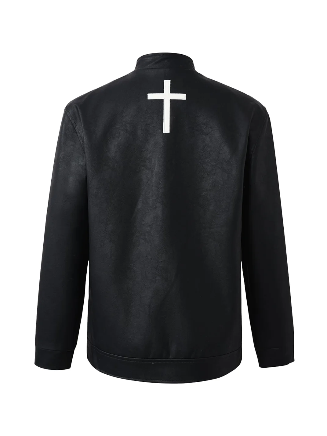 Dream Band | Slim Fit Stand Collar PU Leather Jacket
