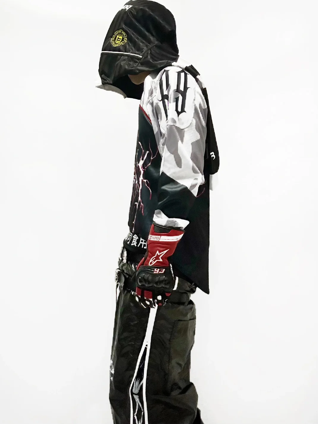 FromTheErebus | Sanskrit Print Camouflage Long Sleeve Hockey Jersey