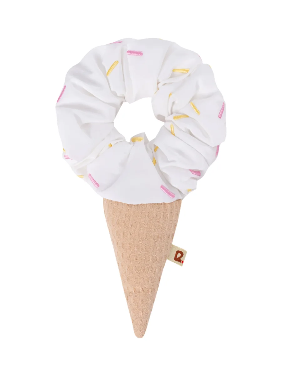 12Yotems | Embroidered Ice Cream Cone Scrunchie - 3