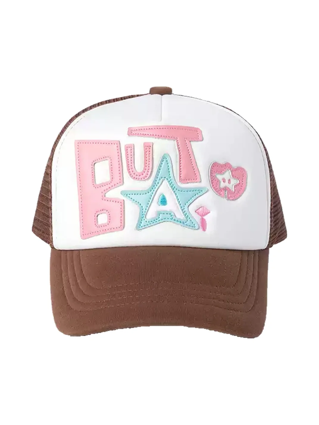 TWINBUTA | Colorblock Embroidered Patch Trucker Hat