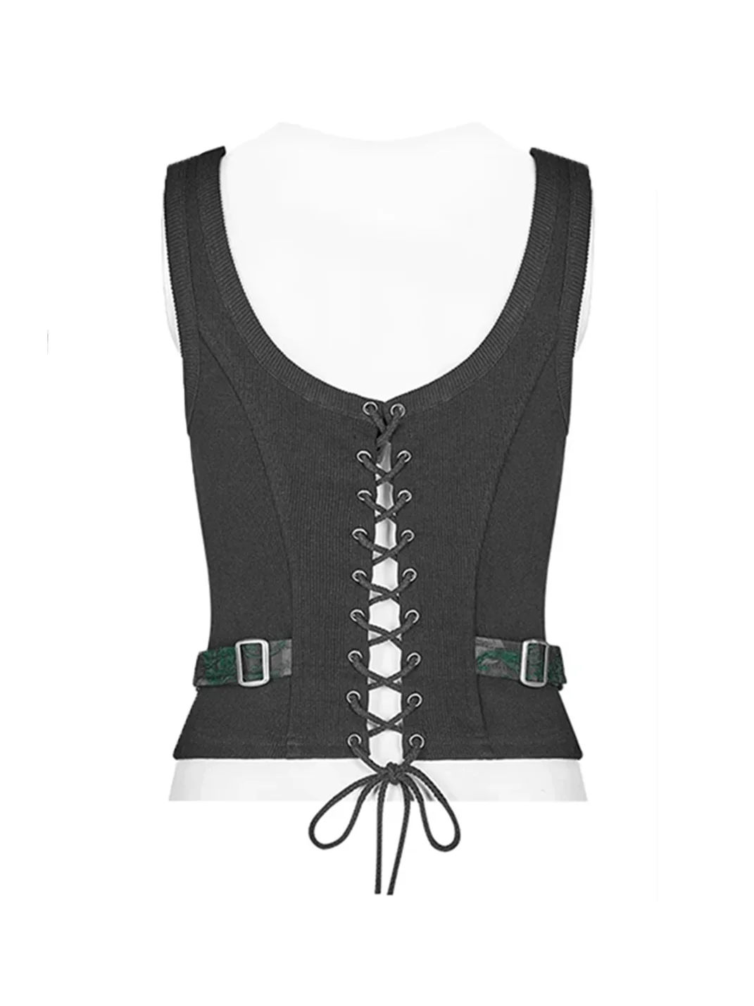 GTLLT | Jacquard Lace-Up Punk Vest