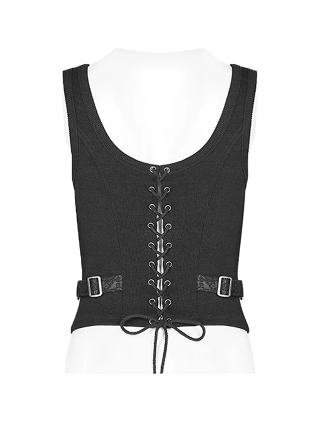 GTLLT | Jacquard Lace-Up Punk Vest